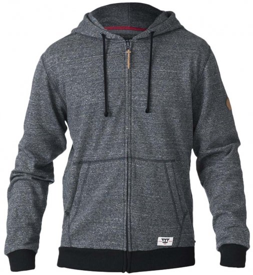 D555 Romney Full Zipper Hoodie Charcoal - Mikiny & mikiny bez kapucne - Mikiny & Mikiny s Kapucňou 2XL-12XL