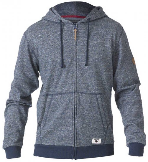 D555 Romney Full Zipper Hoodie Navy - Mikiny & mikiny bez kapucne - Mikiny & Mikiny s Kapucňou 2XL-12XL