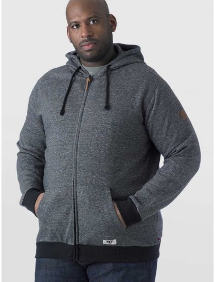 D555 Romney Full Zipper Hoodie Charcoal - Mikiny & mikiny bez kapucne - Mikiny & Mikiny s Kapucňou 2XL-12XL