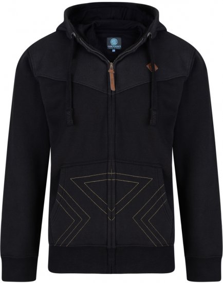 Kam Jeans 766 Panel Print Hoodie Black - Mikiny & mikiny bez kapucne - Mikiny & Mikiny s Kapucňou 2XL-12XL