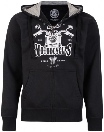 Kam Jeans 775 MC Hoodie Black - Mikiny & mikiny bez kapucne - Mikiny & Mikiny s Kapucňou 2XL-12XL