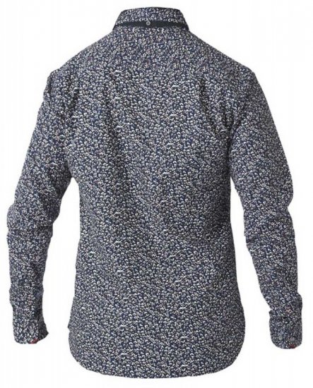 D555 Radcliff LS Printed Shirt Navy - Košele - Košele 2XL-10XL