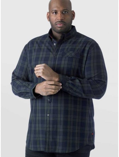 D555 Angelo LS Shirt Navy - Košele - Košele 2XL-10XL
