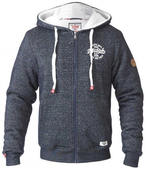 D555 Hulk Fur Lined Zipper Hood Navy - Mikiny & mikiny bez kapucne - Mikiny & Mikiny s Kapucňou 2XL-12XL