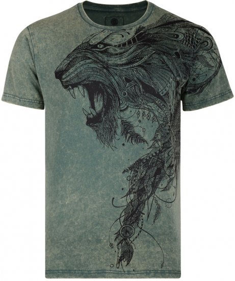 K.J. Lion Print T-shirt - Tričká - Nadrozmerné tričká - 2XL-14XL