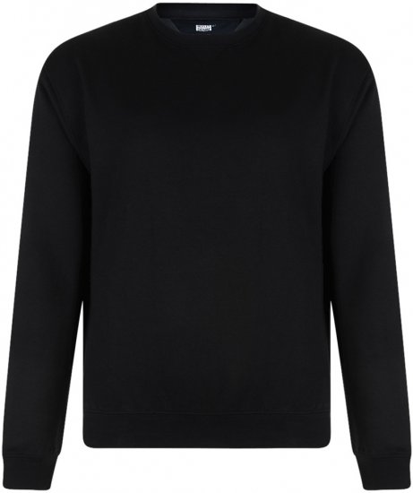 Motley Denim Sweatshirt Black - Mikiny & mikiny bez kapucne - Mikiny & Mikiny s Kapucňou 2XL-12XL