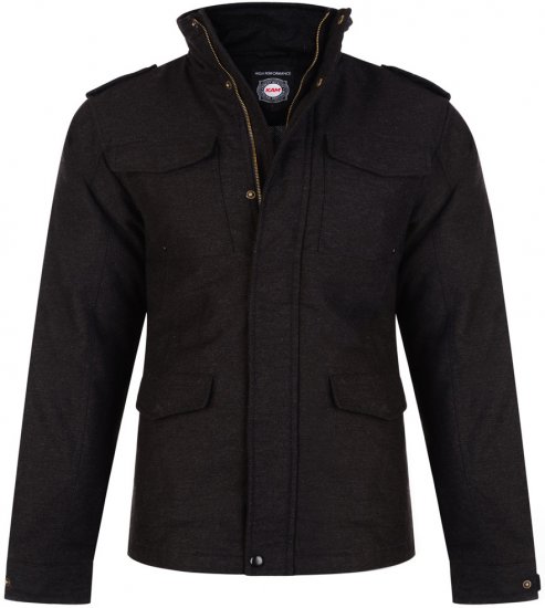 Kam Jeans 69 Moleskin Padded Coat Charcoal - Bundy - Bundy Nadmerné Veľkosti 2XL-8XL