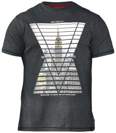 D555 Rox T-shirt Charcoal - Tričká - Nadrozmerné tričká - 2XL-14XL