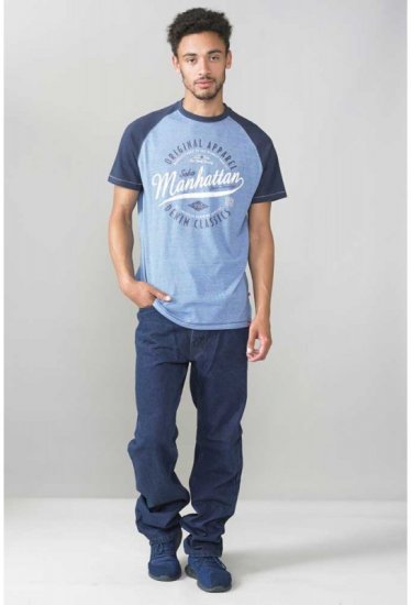 D555 Gunner T-shirt Blue - Tričká - Nadrozmerné tričká - 2XL-14XL