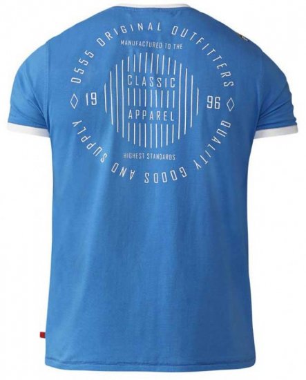 D555 Otis T-shirt Blue - Tričká - Nadrozmerné tričká - 2XL-14XL