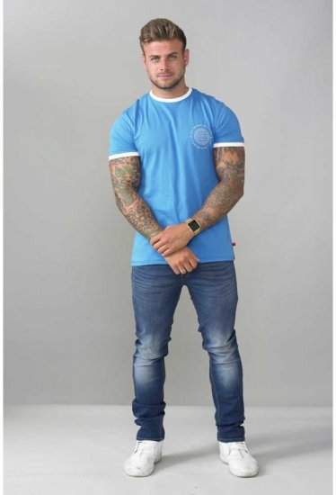 D555 Otis T-shirt Blue - Tričká - Nadrozmerné tričká - 2XL-14XL