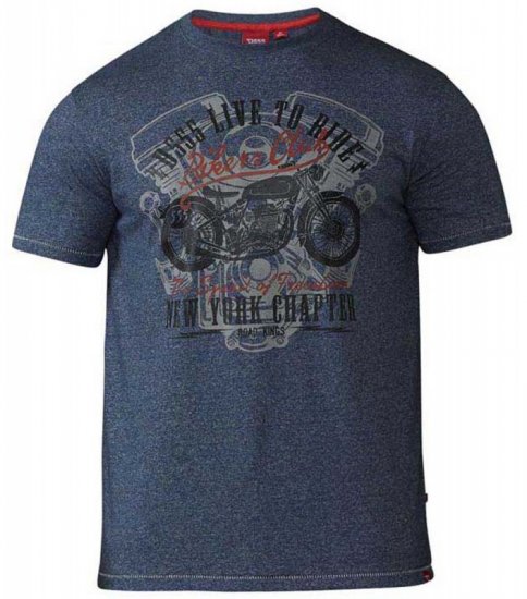 D555 Bradley T-shirt Blue - Tričká - Nadrozmerné tričká - 2XL-14XL