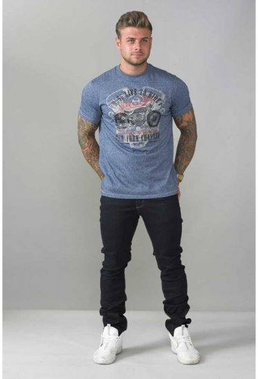 D555 Bradley T-shirt Blue - Tričká - Nadrozmerné tričká - 2XL-14XL