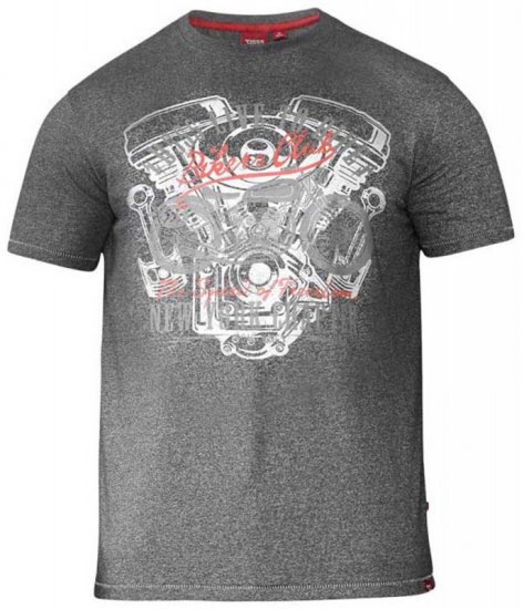 D555 Bradley T-shirt Charcoal - Tričká - Nadrozmerné tričká - 2XL-14XL