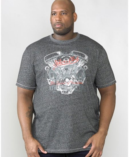 D555 Bradley T-shirt Charcoal - Tričká - Nadrozmerné tričká - 2XL-14XL