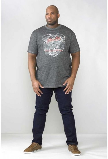 D555 Bradley T-shirt Charcoal - Tričká - Nadrozmerné tričká - 2XL-14XL