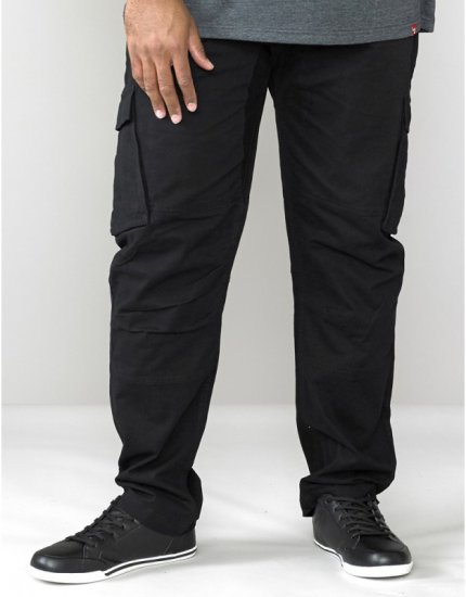 D555 Nelson Stretch Tapered Cargo Pants Black - Džínsy & nohavice - Džínsy a Nohavice - W40-W70