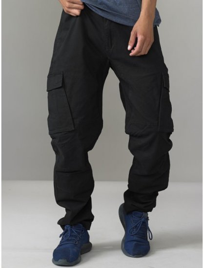 D555 Nelson Stretch Tapered Cargo Pants Black - Džínsy & nohavice - Džínsy a Nohavice - W40-W70