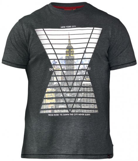 D555 Rox T-shirt Charcoal - Tričká - Nadrozmerné tričká - 2XL-14XL