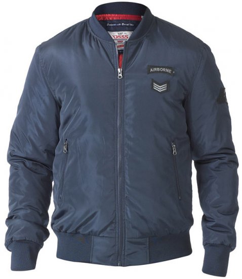 D555 Pedro Bomber Jacket Navy - Bundy - Bundy Nadmerné Veľkosti 2XL-8XL