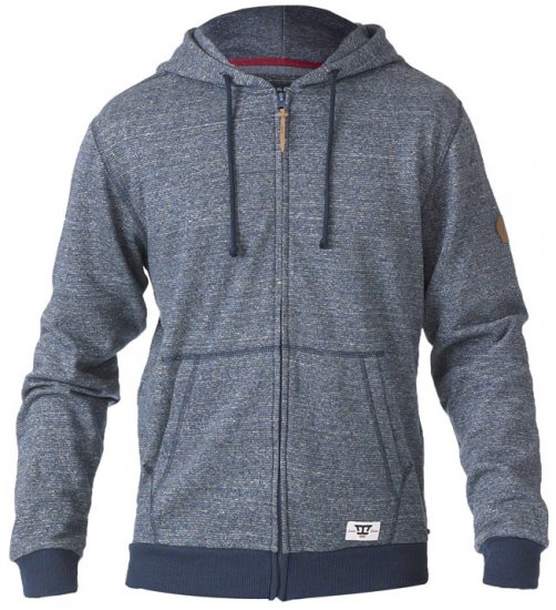 D555 Romney Full Zipper Hoodie Navy - Mikiny & mikiny bez kapucne - Mikiny & Mikiny s Kapucňou 2XL-12XL
