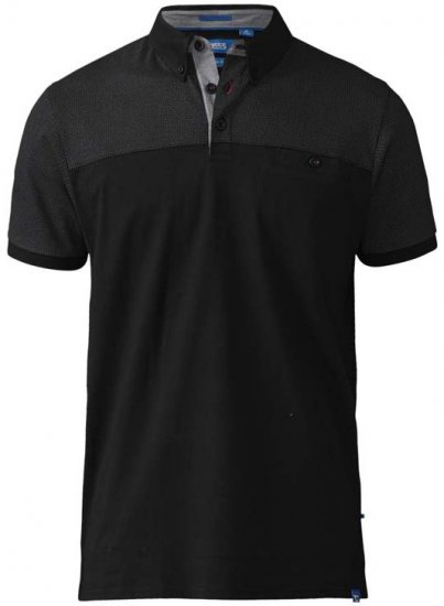D555 Jauram Polo Black - Polokošele - Polokošele 2XL-8XL