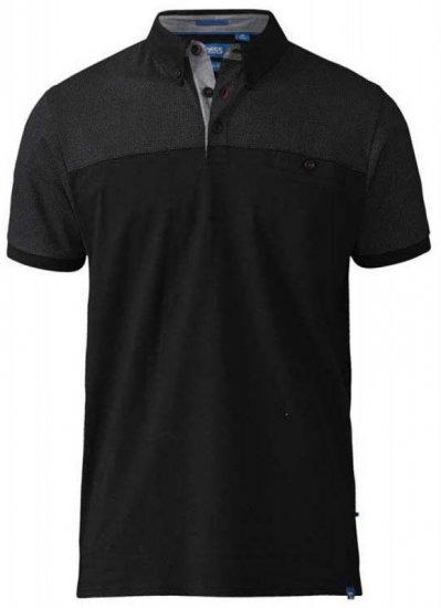 D555 Jauram Polo Black - Polokošele - Polokošele 2XL-8XL