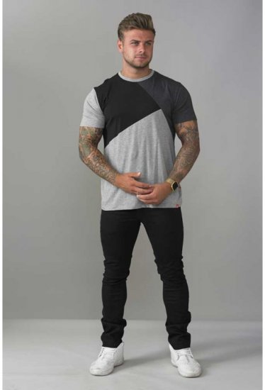 D555 Authentic T-shirt Grey - Tričká - Nadrozmerné tričká - 2XL-14XL
