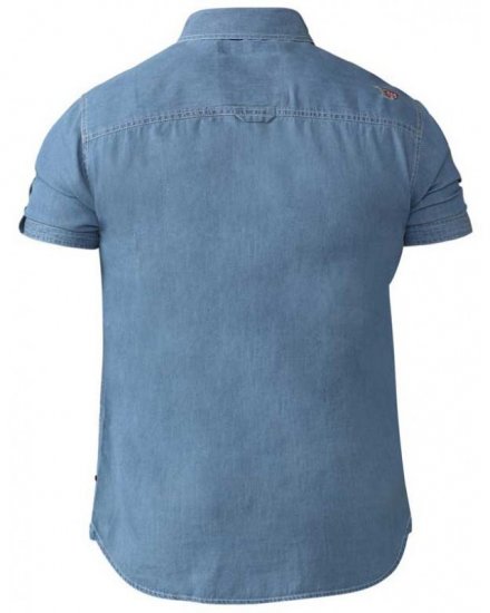 D555 Nathan Short Sleeve Shirt Blue - Košele - Košele 2XL-10XL