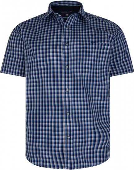 Kam Jeans 6145 Short Sleeve Shirt Navy - Košele - Košele 2XL-10XL