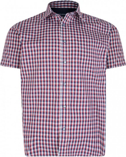 Kam Jeans 6145 Short Sleeve Shirt Red - Košele - Košele 2XL-10XL