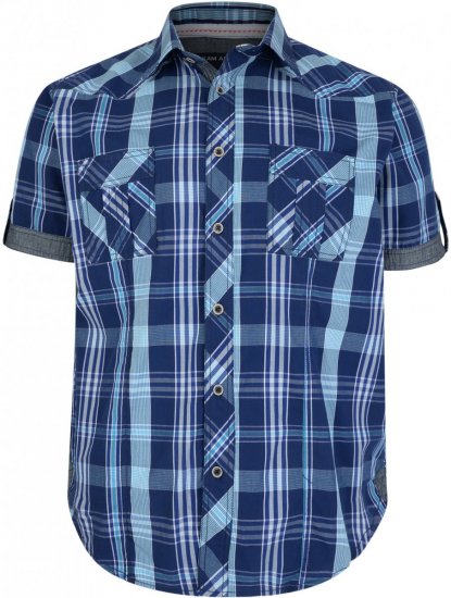 Kam Jeans 6148 Short Sleeve Shirt Navy - Košele - Košele 2XL-10XL