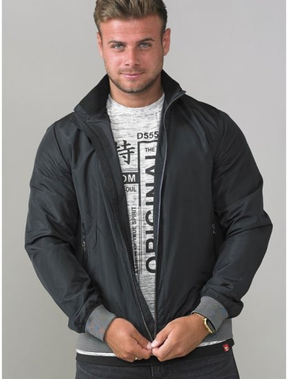 D555 Felix Lightweight Bomber Jacket Black - Bundy - Bundy Nadmerné Veľkosti 2XL-8XL