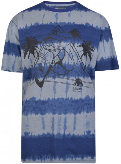 Kam Jeans 5206 Venice Beach T-shirt Blue - Tričká - Nadrozmerné tričká - 2XL-14XL