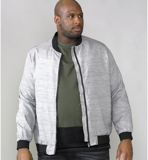 D555 Lou Bomber Jacket Grey - Bundy - Bundy Nadmerné Veľkosti 2XL-8XL