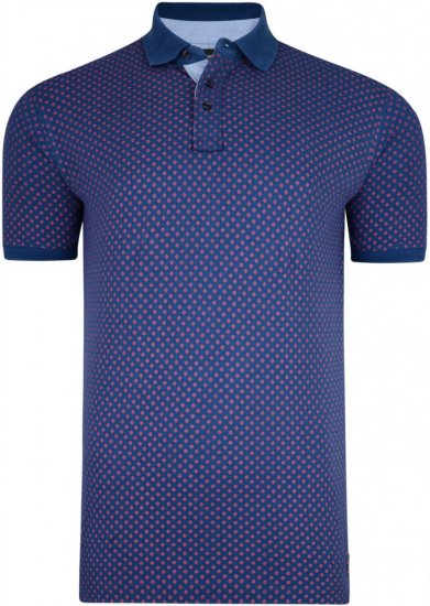 Kam Jeans 5224 Diamond Print Polo Denim - Polokošele - Polokošele 2XL-8XL