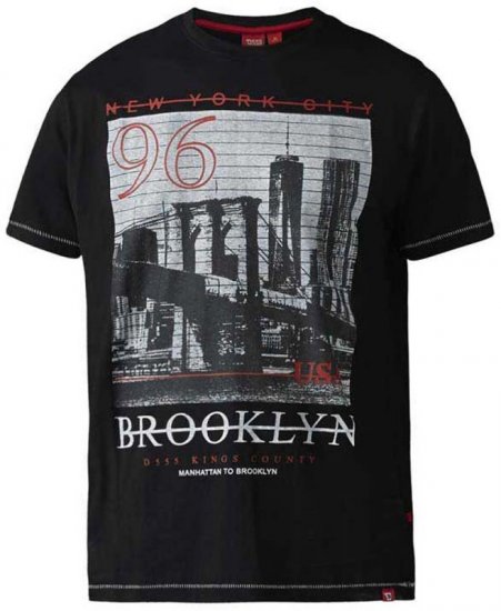 D555 Cain T-shirt Black - Tričká - Nadrozmerné tričká - 2XL-14XL