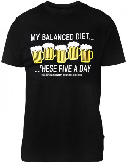 D555 Madison T-shirt Black - Tričká - Nadrozmerné tričká - 2XL-14XL