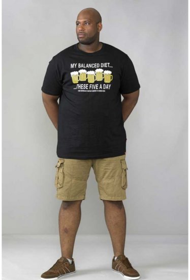 D555 Madison T-shirt Black - Tričká - Nadrozmerné tričká - 2XL-14XL