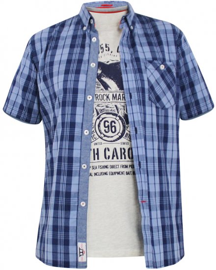 D555 Genoa Short Sleeve Shirt & T-shirt Combo - Košele - Košele 2XL-10XL