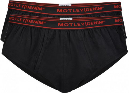 Motley Denim Briefs Black 2-pack - Spodná bielizeň - Spodné Prádlo 2XL-8XL