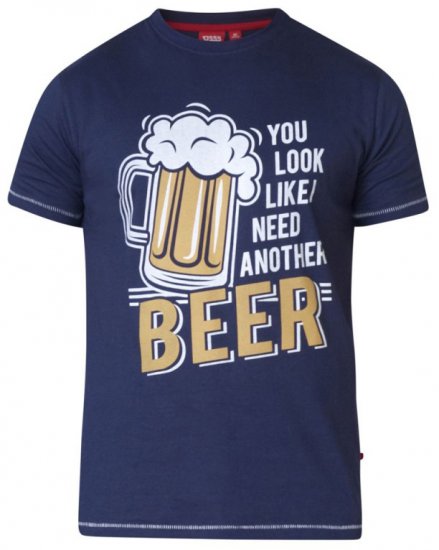 D555 Murray T-shirt Navy - Tričká - Nadrozmerné tričká - 2XL-14XL