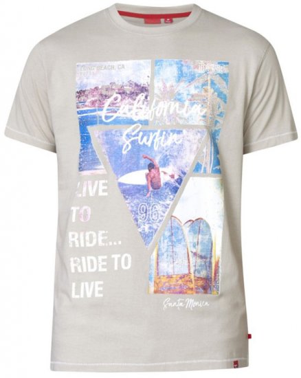 D555 Gordon T-shirt Pale Khaki - Tričká - Nadrozmerné tričká - 2XL-14XL