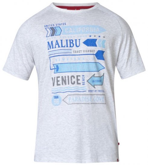 D555 Norris T-shirt Grey - Tričká - Nadrozmerné tričká - 2XL-14XL