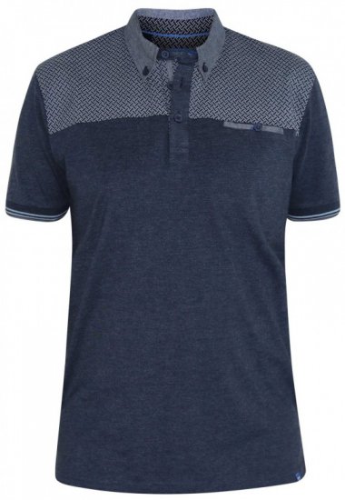 D555 Brent Polo Denim Blue - Polokošele - Polokošele 2XL-8XL