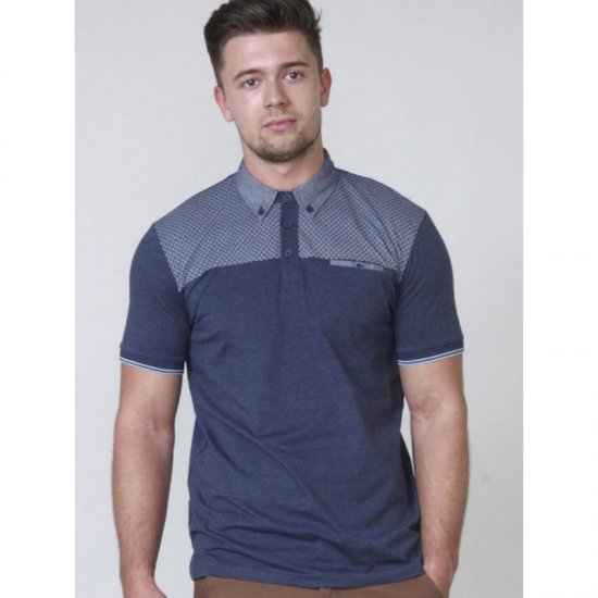 D555 Brent Polo Denim Blue - Polokošele - Polokošele 2XL-8XL
