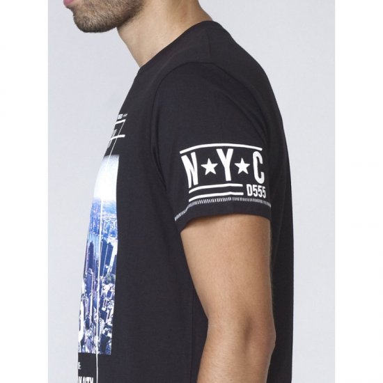 D555 Ethan T-shirt Black - Tričká - Nadrozmerné tričká - 2XL-14XL