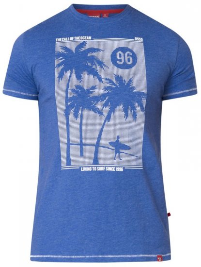 D555 Kansas T-shirt Blue - Tričká - Nadrozmerné tričká - 2XL-14XL