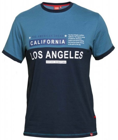 D555 Jackson T-shirt Teal - Tričká - Nadrozmerné tričká - 2XL-14XL