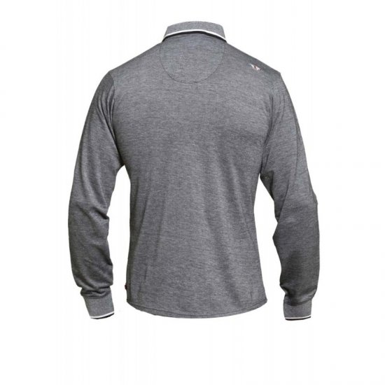 D555 Brockville Long Sleeve Polo Grey - Polokošele - Polokošele 2XL-8XL